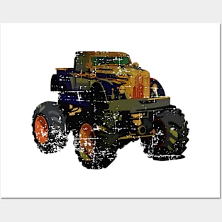 monster trucks Posters and Art